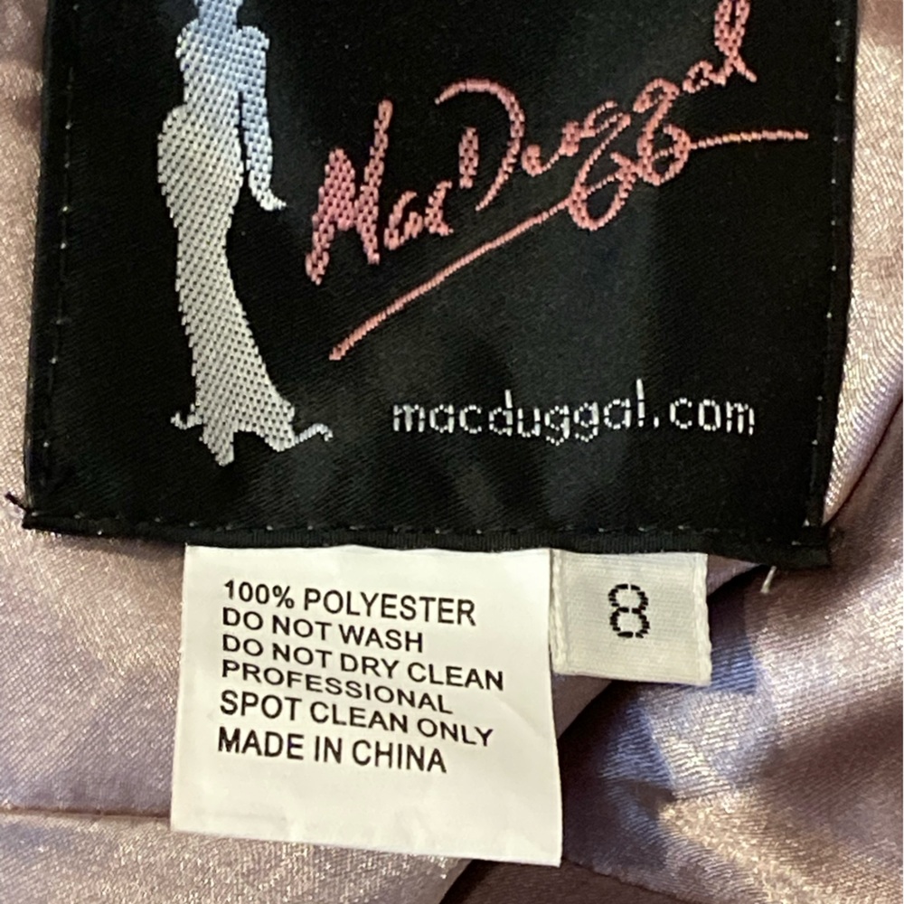 NWT MacDuggal 11121 Mocha Embellished Illusion Long Sleeve A-Line Ball Gown-Sz 8 - Picture 13 of 15